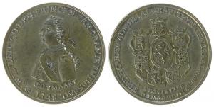 Wilhelm V. (1751-1795) - auf die Einsetzung als Erbstatthalter - 1766 - Medaille  vz