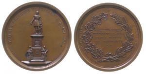 William III. (1849-1890) - auf die Einweihung des Denkmals von Willem II - 1854 - Medaille  fast stgl