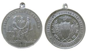 1. Division - auf das Truppentreffen - 1878 - tragbare Medaille  vz