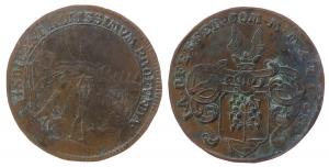 Pfeffer Johann Anton - Harz - 1768 - Rechenpfennig  fast ss