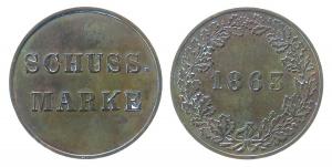 Frankfurt - Schussmarke - 1862 - Schussmarke  vz