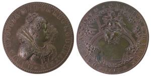 Medici Maria de (1575-1642) - auf die Regentin - 1613 - Medaille  vz