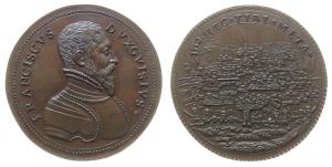 Metz - auf die Belagerung durch Karl V - 1552 - Medaille  vz+