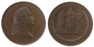 Friedrich Wilhelm III. (1797-1840) - auf die Säkularfeier seiner Aufnahme in den Freimaurerorden - 1838 - Medaille  vz