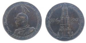 Wilhelm II (1888-1918) - auf das 100jährige Jubiläum d. Schlacht von Grossbeeren gegen Napoleon - 1913 - Medaille  ss