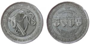 Mannheim - auf das mittelrheinische Musikfest - 1857 - Medaille  ss