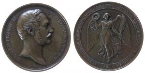 Maximilian II. Joseph (1848-1864 ) - Preis für Aussteller der Deutschen Industrieausstellung in München - 1854 - Medaille  vz