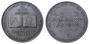 Septemberbibel - auf die 450 Jahrfeier - 1972 - Medaille  vz-stgl