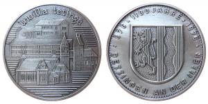 Dettingen an der Iller - auf den 1100. Jahrestag - 1976 - Medaille  stgl
