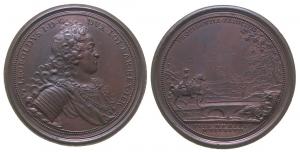 Leopold I. (1690-1727) - auf die Erneuerung der Brücken und Straßen - 1727 - Medaille  fast vz