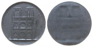 Paris Notre Dame - auf die Restauration - 1842 - Medaille  ss