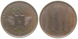 Douai - auf die Freiwilligen an Junitage - 1848 - Medaille  vz+