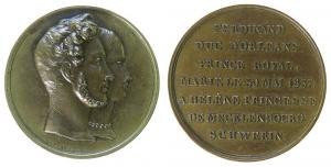 Paul Friedrich (1837-1842 )- auf die Hochzeit von Helene Luise Elisabeth - 1837 - Medaille  vz+