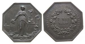Napoleon III. (1852-1871) - auf die Gründung der Handels- und Industrie- Kreditgesellschaft - 1859 - Jeton  vz