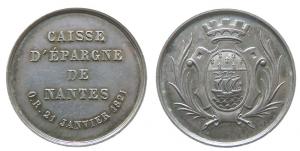 Louis XVIII. (1814-1824) - auf die Sparkasse in Nantes - 1821 - Jeton  vz-stgl