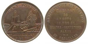 Paris - auf das handwerkliche Können der Justierer an der Pariser Münze - 1767 - Medaille  vz