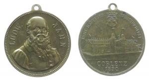 Coblenz - auf das XVIII. Mittelrh. Kreisturnfest - 1890 - tragbare Medaille  ss+