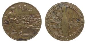 Freiberg - auf das XI. Sächsische Bundeskegeln - 1907 - Medaille  ss