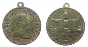 München - auf das 7. Deutsche Turnerfest - 1889 - tragbare Medaille  ss