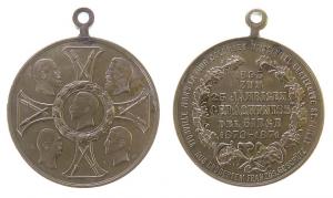 Wilhelm II. (1888-1918) - zum 25jährigen Gedächtnis der Siege 1870-1871 - 1895 - tragbare Medaille  vz