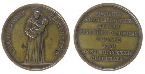 Stade -  auf 400 Jahre Antonius-Bruderschaft - 1839 - Medaille  fast vz