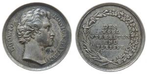Ludwig I. (1825-1848) - dem Wohlverhalten und Fleisse - o.J. - Schulpreismedaille  fast vz