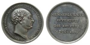 Maximilian I. Joseph (1806-1825) - für die Schuljugend der Stadt Memmingen - 1824 - Medaille  vz+