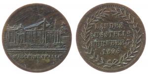 Nürnberg - auf die Landesausstellung - 1896 - Miniaturmedaille  ss