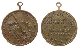 Fließige Berta (Dicke Berta) - Bezwingerin der von Lüttich - Namur - Maubeuge - Antwerpen - 1914 - tragbare Medaille  vz