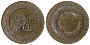 Wien Landwirtschaftsgesellschaft - auf das 50jährige Jubiläum - 1857 - Medaille  fast stgl
