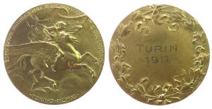 Turin - auf die Internationale Industrie- und Arbeitsausstellung - 1911 - Medaille  vz