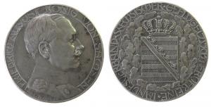 Friedrich August III. (1904-1918) - Landesverband sächsischer Geflügelzüchtervereine - o.J. - Medaille  ss+