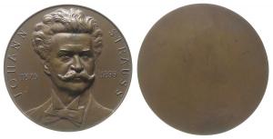 Strauss Johann (1825-1899) - auf seinen Tod - o.J. - Medaille  vz