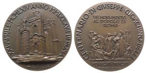 Belli Giuseppe Gioachino (1791-1863) - italienischer Dichter - o.J. - Medaille  vz-stgl