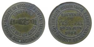 Clermont-Ferrand - auf die Union der Veteranen - 1888 - Jeton  ss