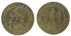 Napoleon III (1852-1870) - satyrische Medaille - 1870 - Medaille  ss+