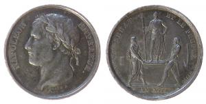 Napoleon I. (1804-1815) - auf die Kaiserkrönung in Paris - 1804 - Medaille  ss