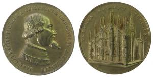 Mailand - auf die Vollendung des Domes - 1886 - Medaille  vz