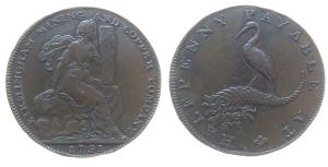 Birmingham Company - 1791 - 1/2 Penny Token  ss