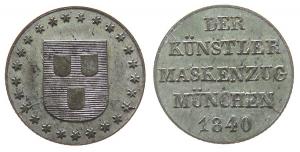 München - auf den Künstler-Maskenzug - 1840 - Jeton  ss