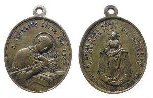 Marianische Sodalität - St. Aloysius - o.J. - tragbare Medaille  ss+