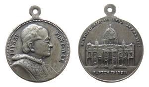 Pius XI. (1922-1939) - auf Rompilgerfahrt - 1925 - tragbare Medaille  vz