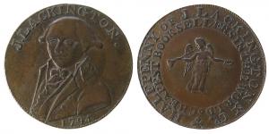Lackington James (Buchhändler) - London (Middlesex) - 1794 - 1/2 Penny Token  ss+