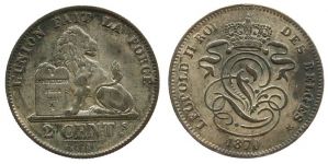 Belgien - Belgium - 1870 - 2 Centimes  ss+