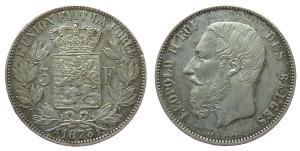 Belgien - Belgium - 1873 - 5 Francs  vz