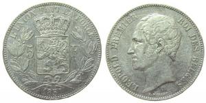 Belgien - Belgium - 1851 - 5 Francs  ss