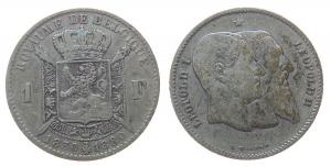 Belgien - Belgium - 1880 - 1 Franc  fast ss