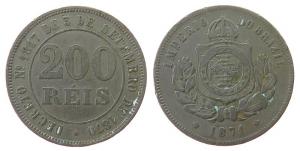 Brasilien - Brazil - 1871 - 200 Reis  ss