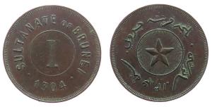 Brunei - 1886 - 1 Cent  ss+