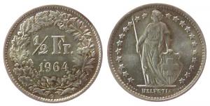 Schweiz - Switzerland - 1964 - 1/2 Franken  stgl